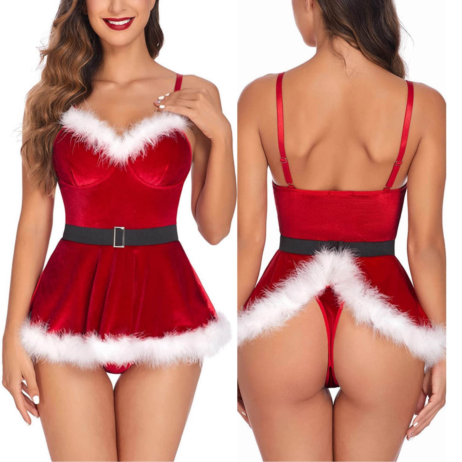 Women's Sexy Nightgown Santa C - Elf Costume Christmas ulasan dan harga
