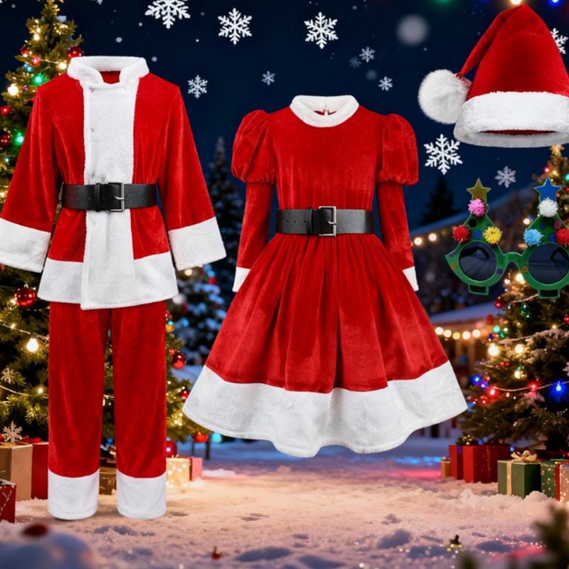 4PCS Santa Claus Cosplay Costu - Elf Costume Christmas ulasan dan harga