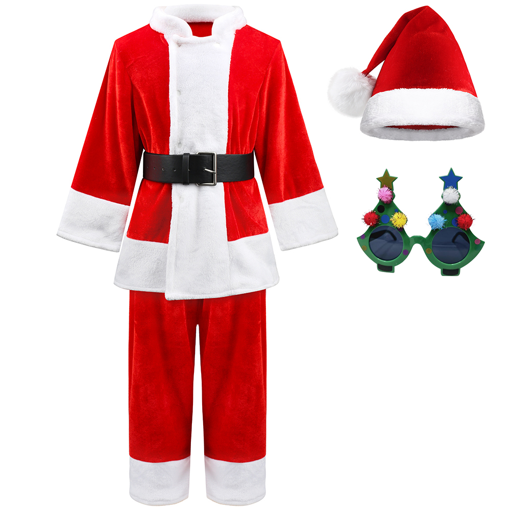 4PCS Santa Claus Cosplay Costu - Elf Costume Christmas ulasan dan harga