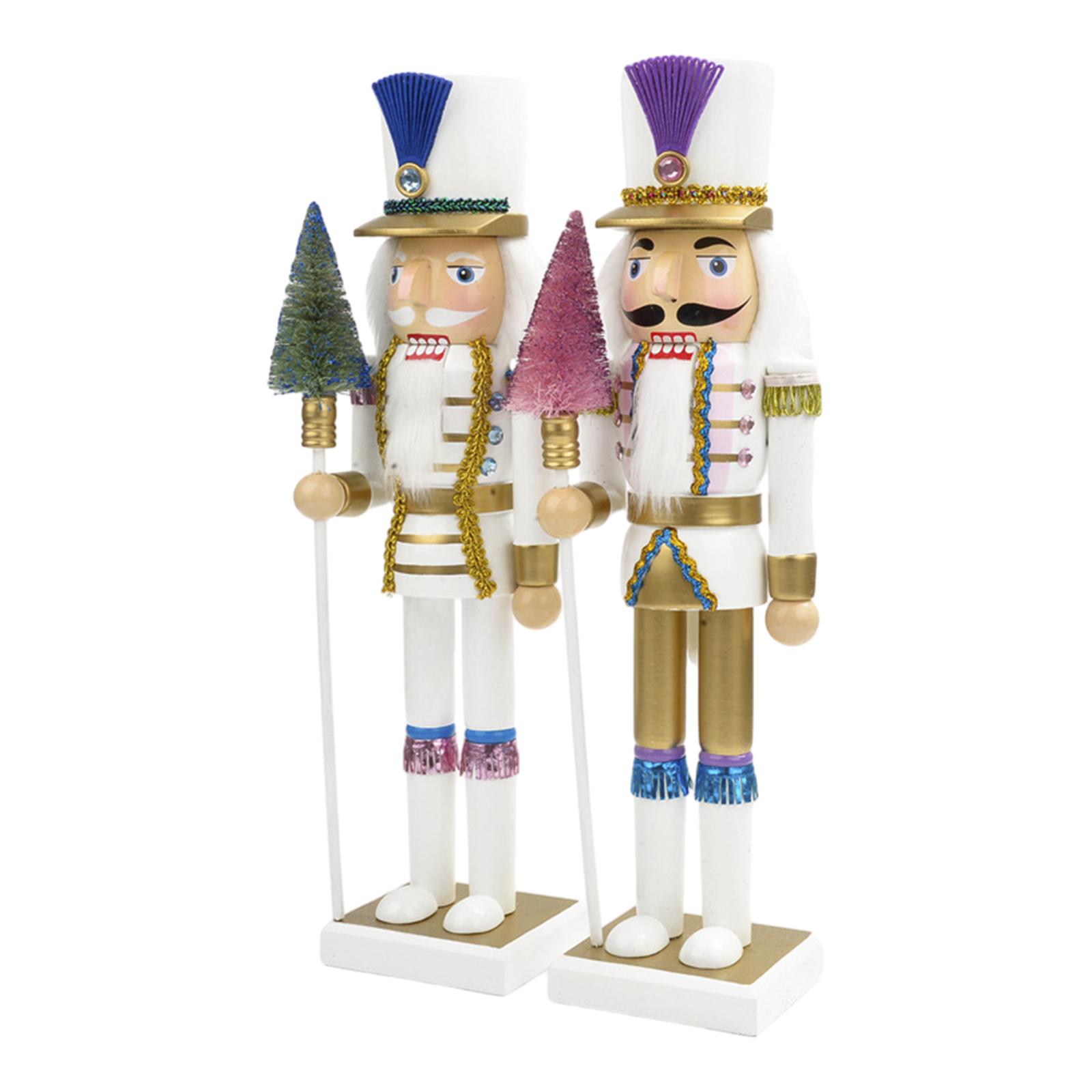 2x Wooden Nutcracker Ornament  - Nutcracker Figurine ulasan dan harga