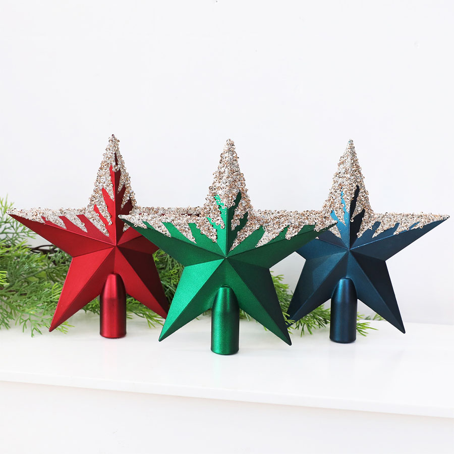 Electroplated Painted Tree Top - Star Tree Topper ulasan dan harga