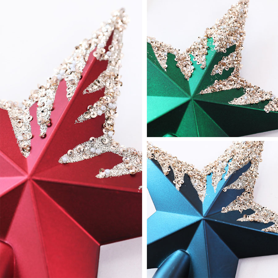 Electroplated Painted Tree Top - Star Tree Topper ulasan dan harga