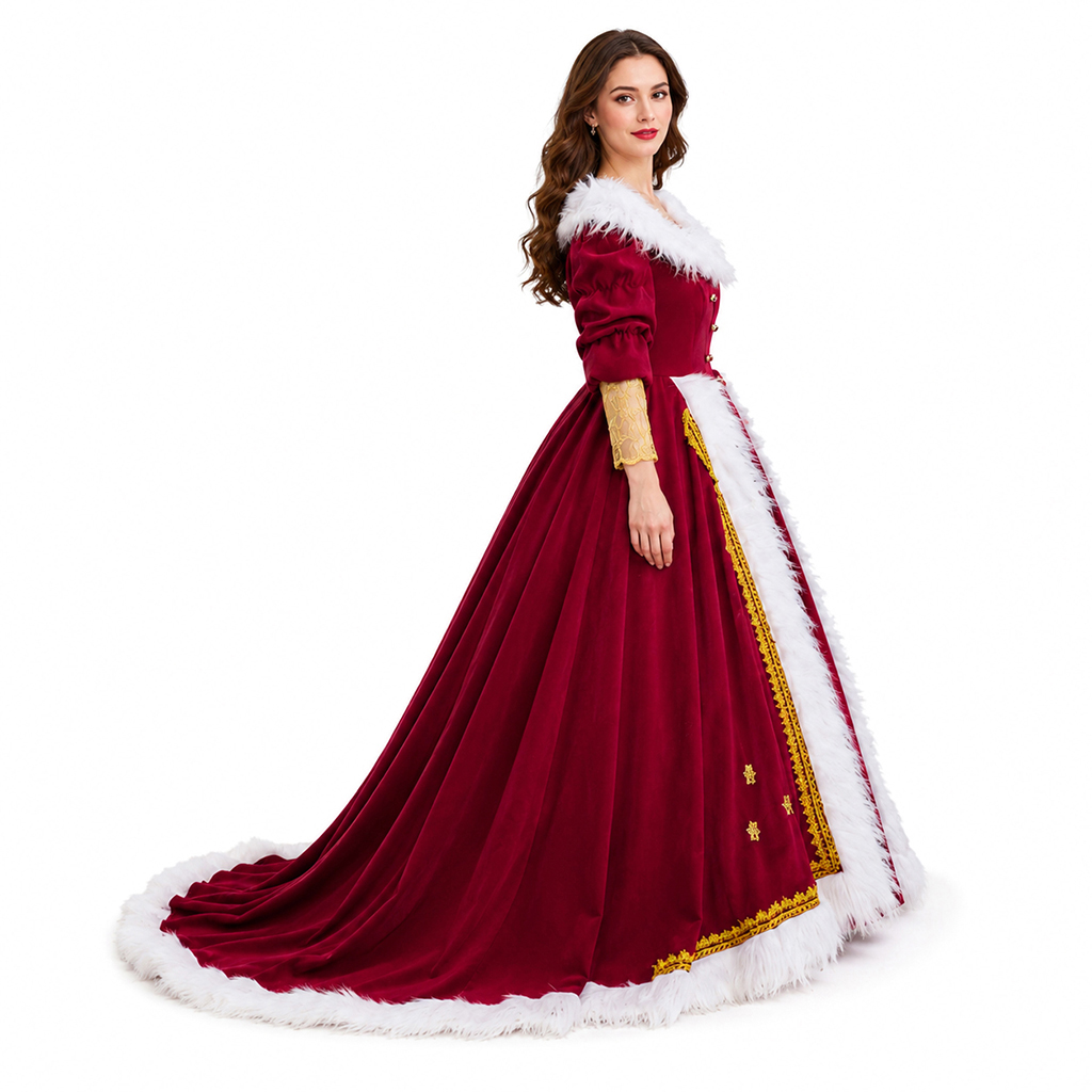 Deluxe Mrs Claus Costumes Adul - Elf Costume Christmas ulasan dan harga