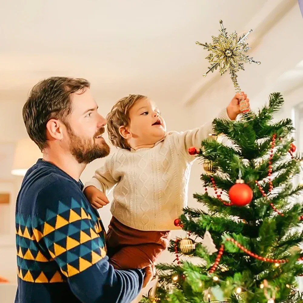 Gold Christmas Tree Topper Dec - Star Tree Topper ulasan dan harga