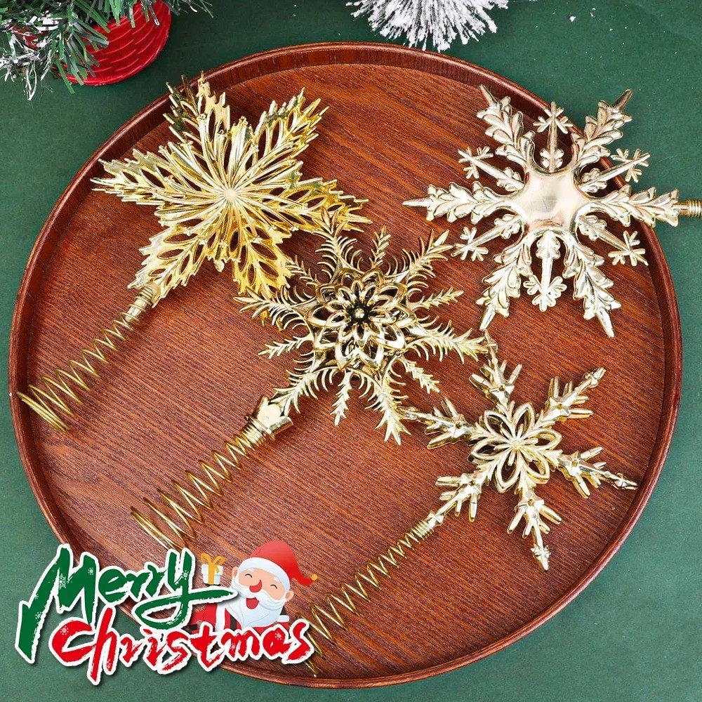 Gold Christmas Tree Topper Dec - Star Tree Topper ulasan dan harga