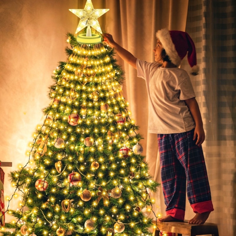 Christmas Tree Ring Lights Sta - Star Tree Topper ulasan dan harga