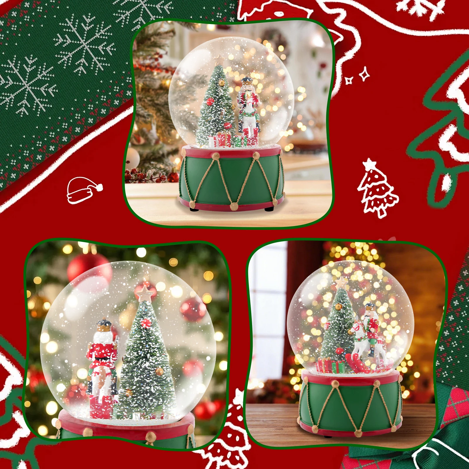 Christmas Snow Globe Musical S - Snow Globe Musical ulasan dan harga