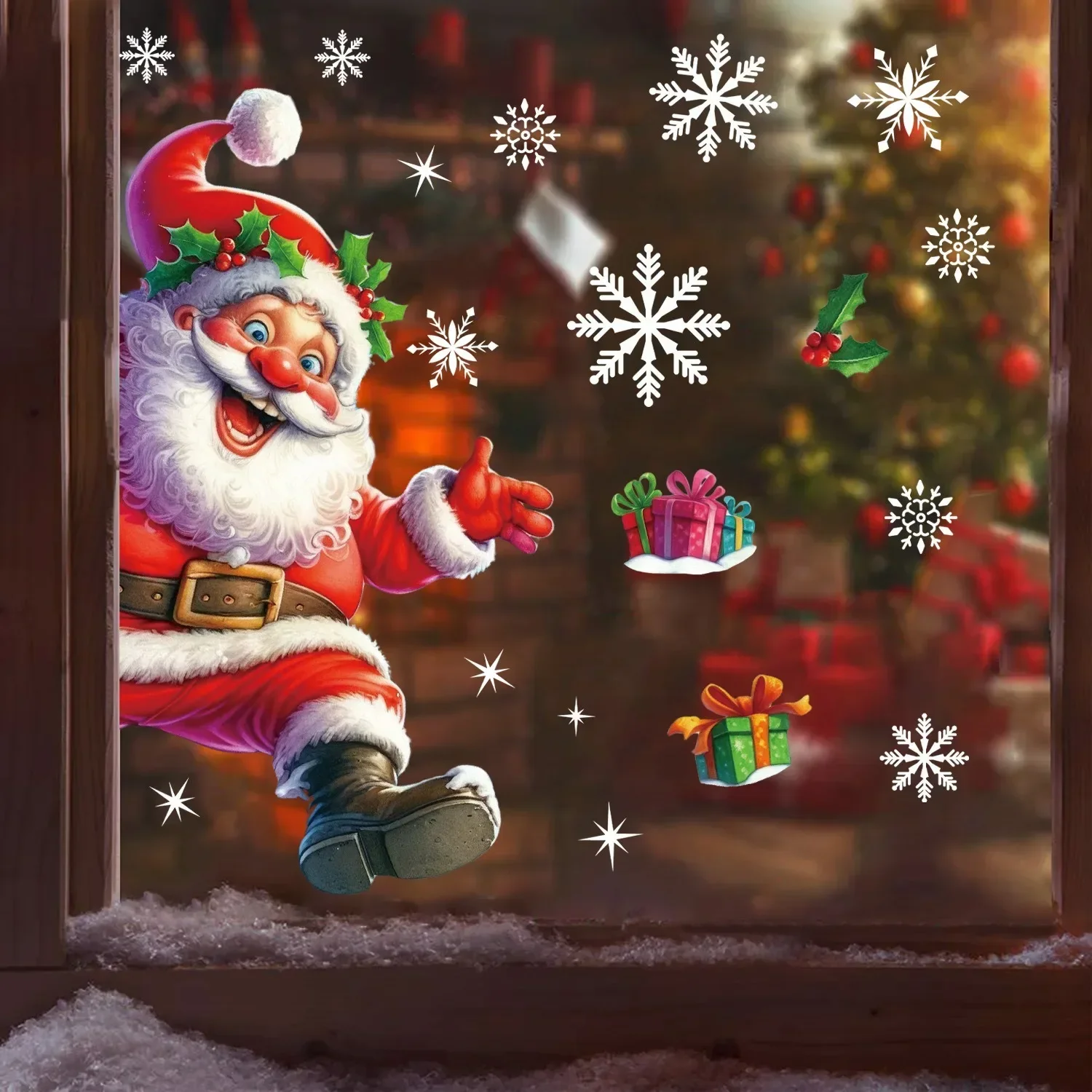 Christmas Glass Window Sticker - Snowflake Window Decal ulasan dan harga