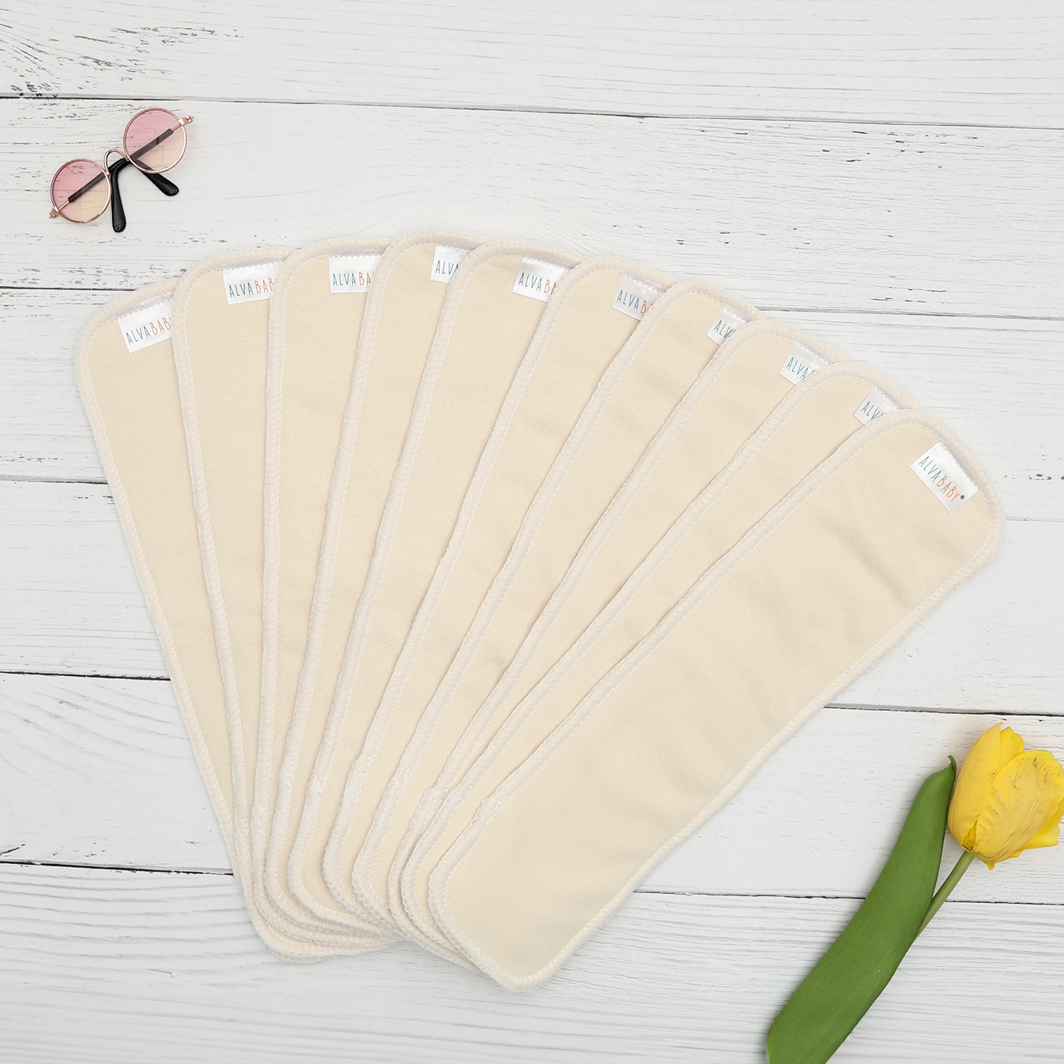 10pcs ALVABABY Newborn Hemp In - Pampers Diaper Premium Care ulasan dan harga