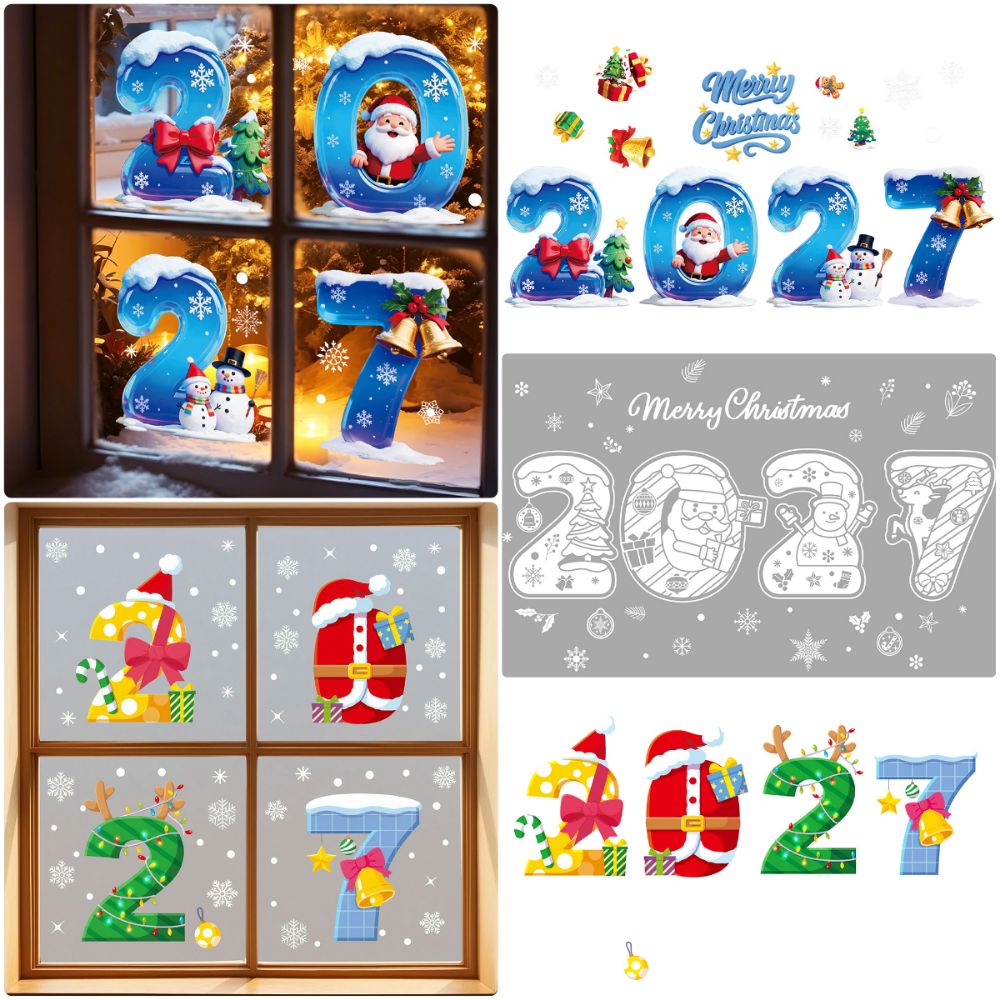Electrostatic Merry Christmas  - Snowflake Window Decal ulasan dan harga