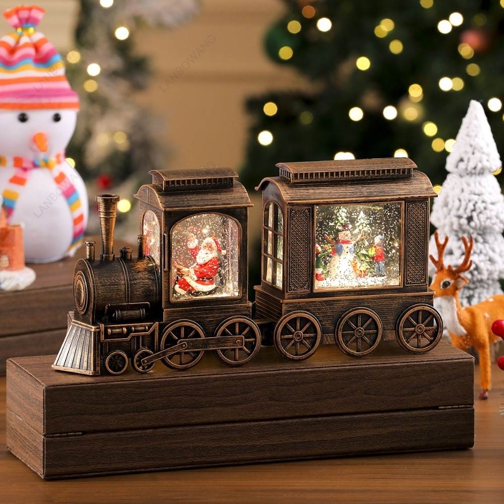 Christmas Locomotive Ornament, - Snow Globe Musical ulasan dan harga