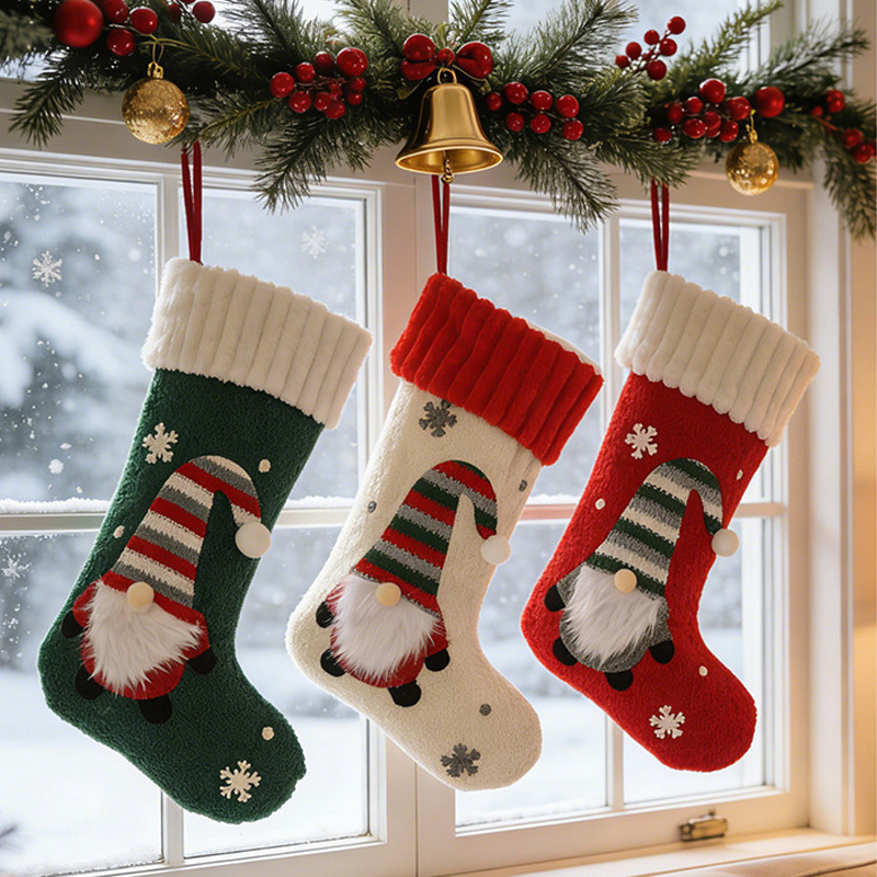 Large Faceless Old Man Christm - Christmas Stocking Hanging ulasan dan harga